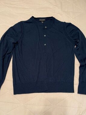 Banana Republic Navy Merino Wool Lightweight Cardigan